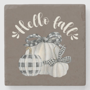 Three Pumpkin Hello Fall Steinuntersetzer