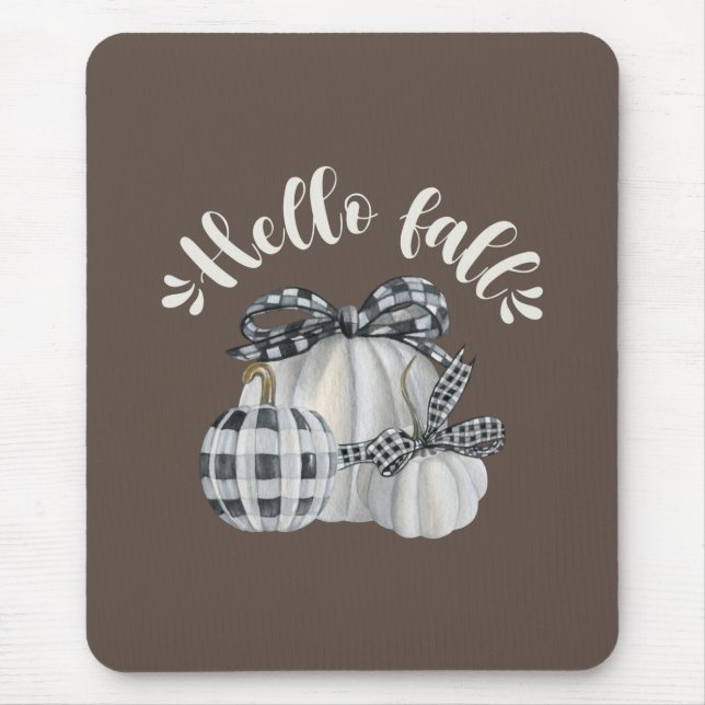 Three Pumpkins Hello Fall Mousepad (Vorne)