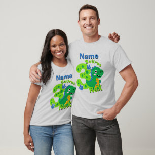 Three Rex Birthday Family Shirt