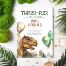 Three Rex - Tyronasaurus Dinosaurier Boy Birthday