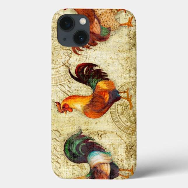 Three Roosters Case-Mate iPhone Hülle (Rückseite)