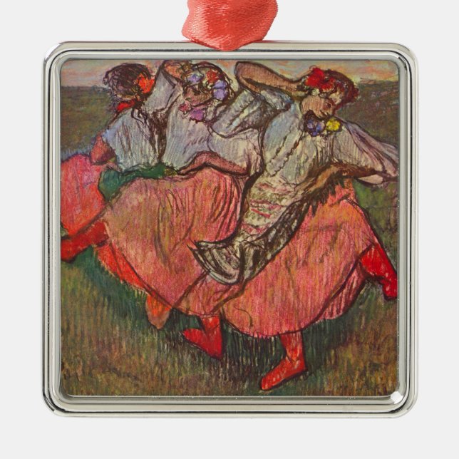 Three Russian Dancers by Edgar Degas Ornament Aus Metall (Vorne)