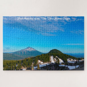 Three Sisters Oregon. Weihnachtsgrüße Puzzle
