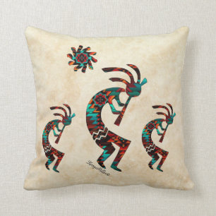 Three Southwest Kokopelli Kissen