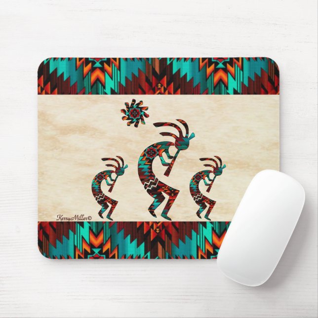 Three Southwest Kokopelli Mousepad (Mit Mouse)