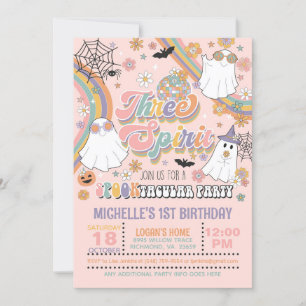 Three Spirit 3rd Birthday Invitation - Girl (Pink) Einladung
