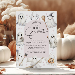 Three Spirit Dritte Geburtstagsfeier Einladung