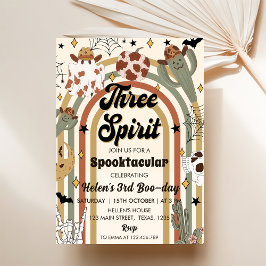 Three Spirit Groovy Cactus Halloween Einladung