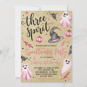 Three Spirit Gruseliger Halloween Geburtstag Einladung