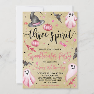 Three Spirit Spooky Halloween Geburtstag Einladung