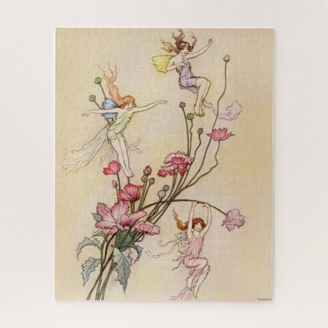 „Three Spirits Mad With Joy“ von Warwick Goble (Vertikal)