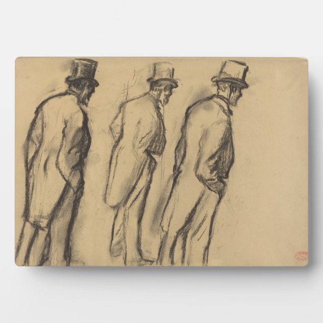 Three Studies of Ludovic Halevy Standing Fotoplatte (Vorderseite)