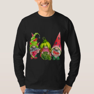 Three Watermelon Garden Gnomen Tomte Swedish Scand T-Shirt