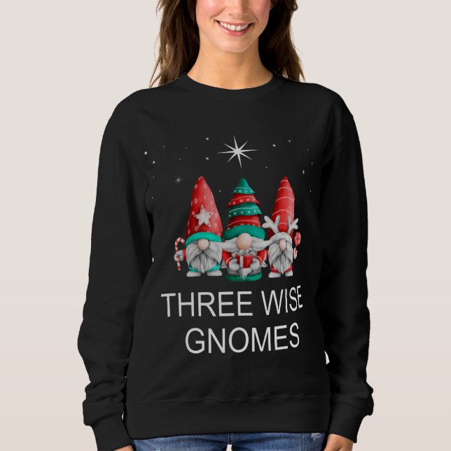Three Wise Men Christmas Gnomes Sweatshirt (Vorderseite)