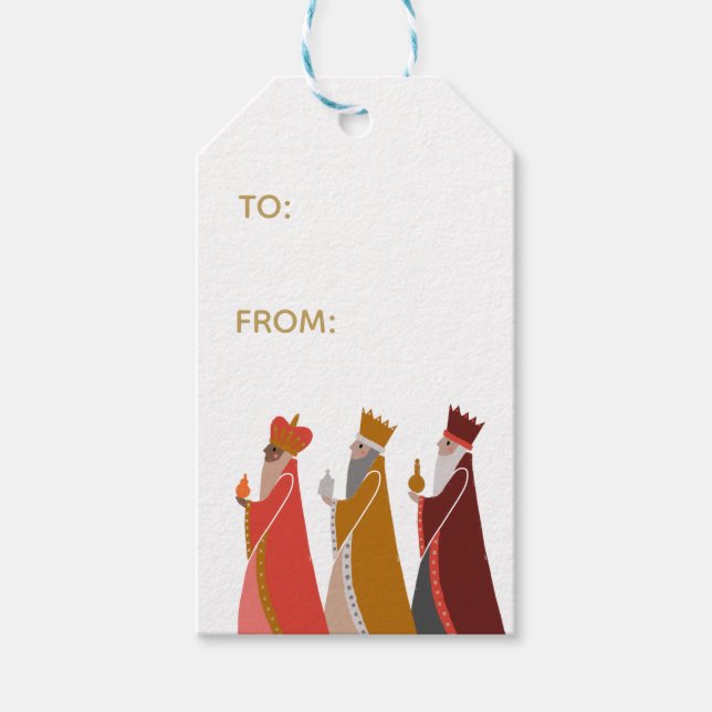 Three Wise Men Gift Tag Geschenkanhänger (Vorderseite)