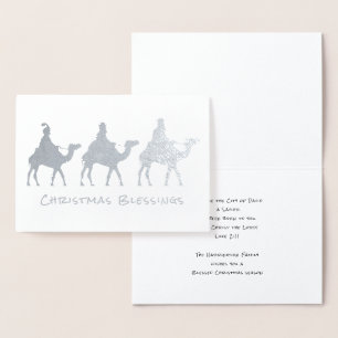 Three Wise Men Magi Weihnachts Segen Foil Card Folienkarte
