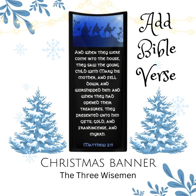 Three Wisemen Blue Star Weihnachtskirchenbanner Banner (Von Creator hochgeladen)