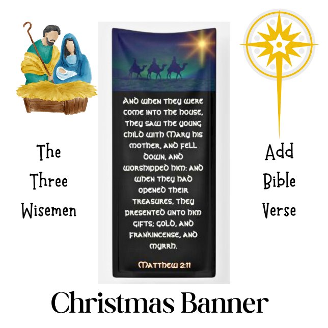 Three Wisemen Star Christmas Church Banner (Von Creator hochgeladen)