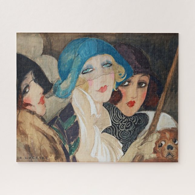 Three women under an umbrella  (Horizontal)