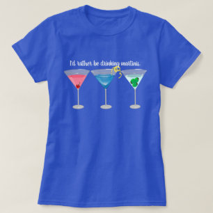 Threetinis sortierte Martini-T - Shirt