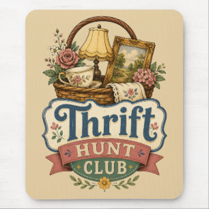 Thrift Hunt Club Vintage Cottagecore Mousepad