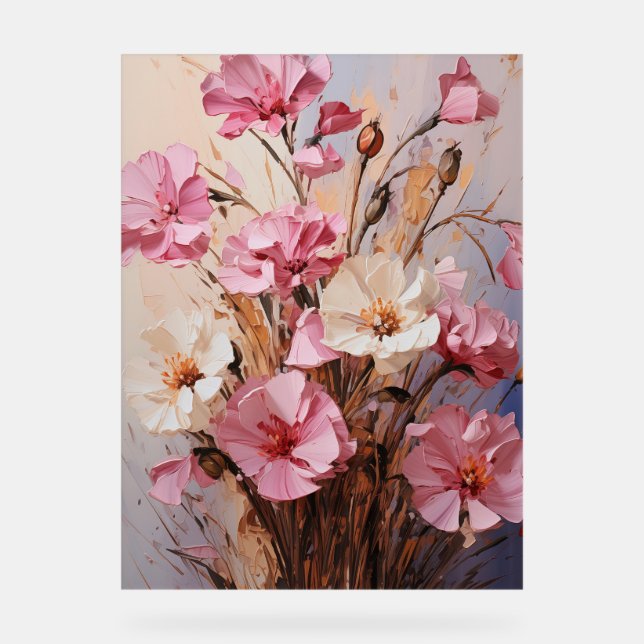 Thrift - Impasto Floral Acrylschild (Vorderseite)