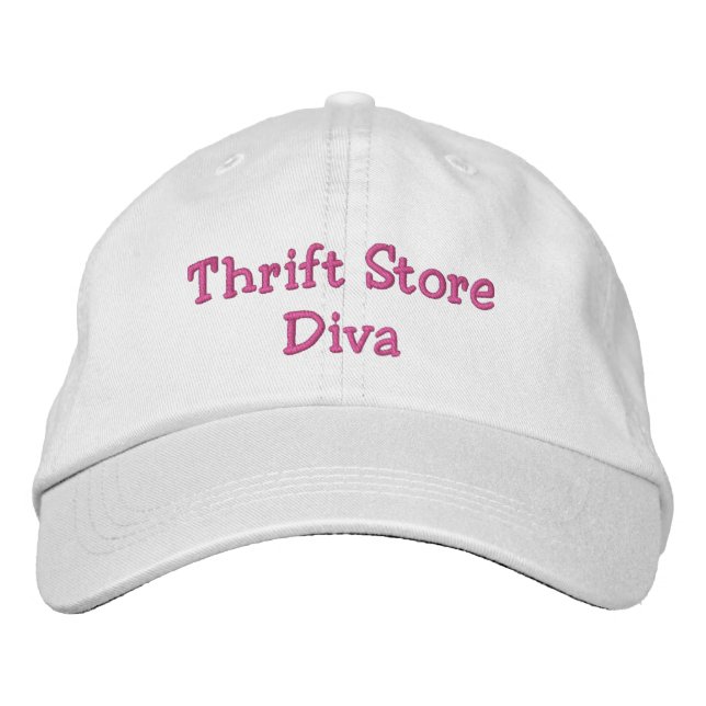Thrift Store Diva Bestickte Kappe (Vorderseite)