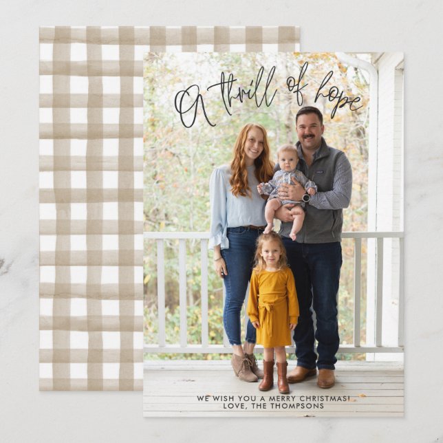 Thrill of hope - Christmas, Religious Card Ankündigung (Vorne/Hinten)