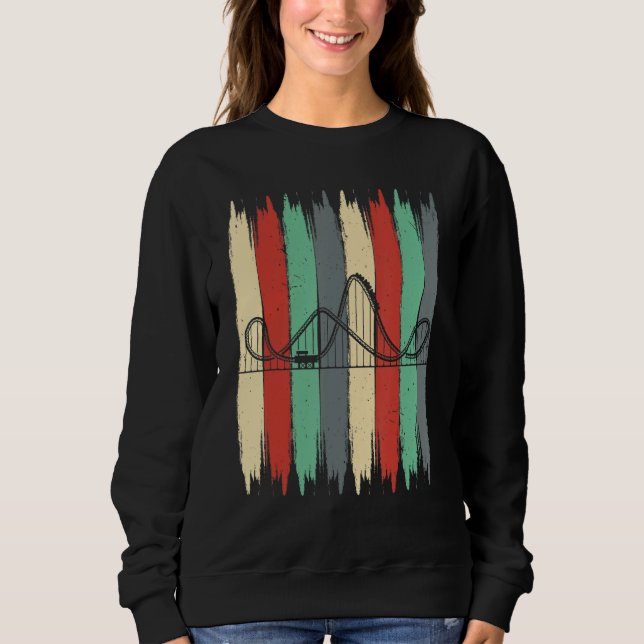 Thrill Seeker Roller Coaster Rollercoaster Amuseme Sweatshirt (Vorderseite)