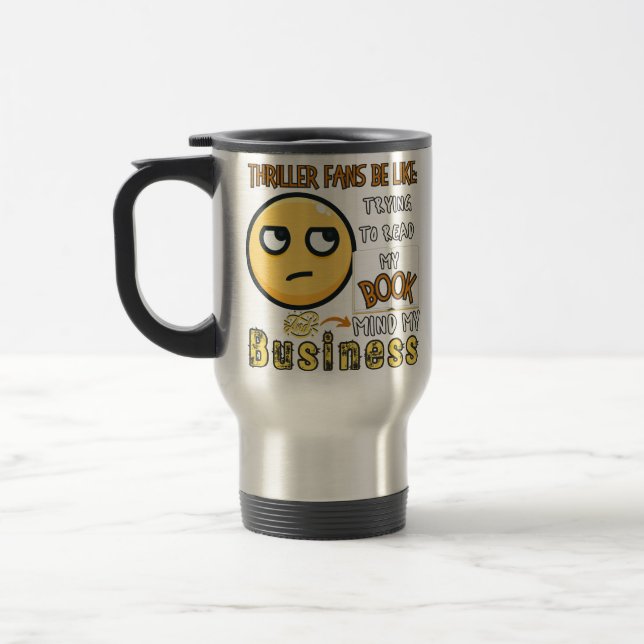 Thriller Fans versuchen, mein Buch 11-15oz Tasse z (Links)