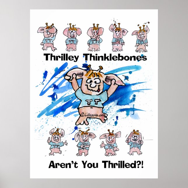 Thrilley Thinklebones Poster Print (Vorne)