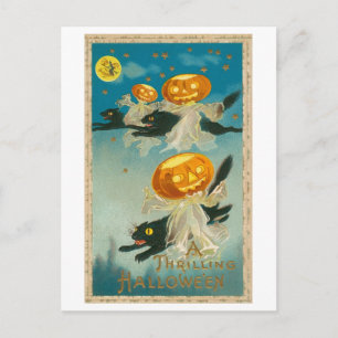 Thrilling Halloween Vintage Postkarte