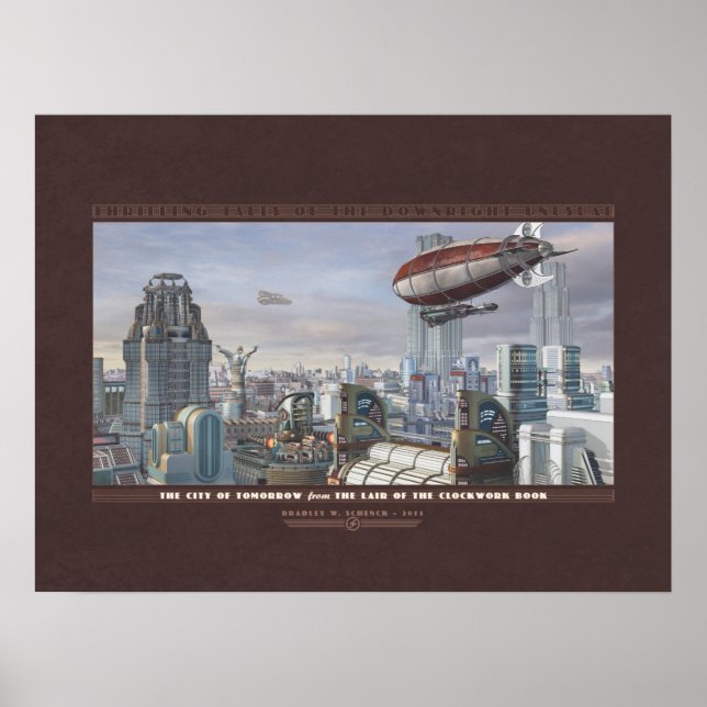 Thrilling Tales: Die Stadt von morgen (24x18") Poster (Vorne)