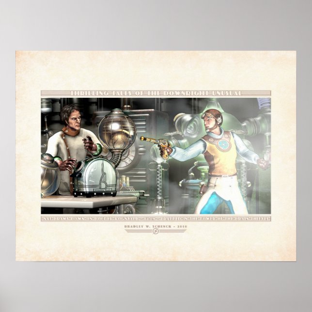 Thrilling Tales: Nat Zeichne nach unten (24x18") Poster (Vorne)
