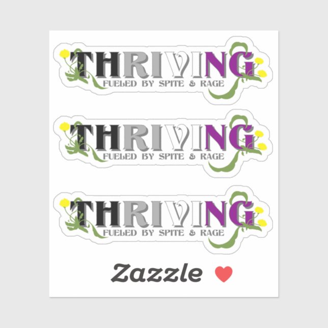 Thriving Ace Pride Aufkleber (Blatt)