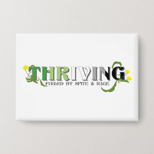 Thriving Aro Pride Button