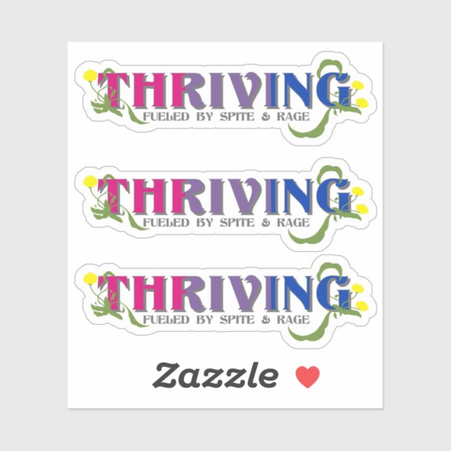 Thriving Bi Pride Aufkleber (Blatt)