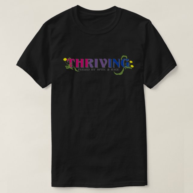 Thriving Bi Pride T-Shirt (Design vorne)