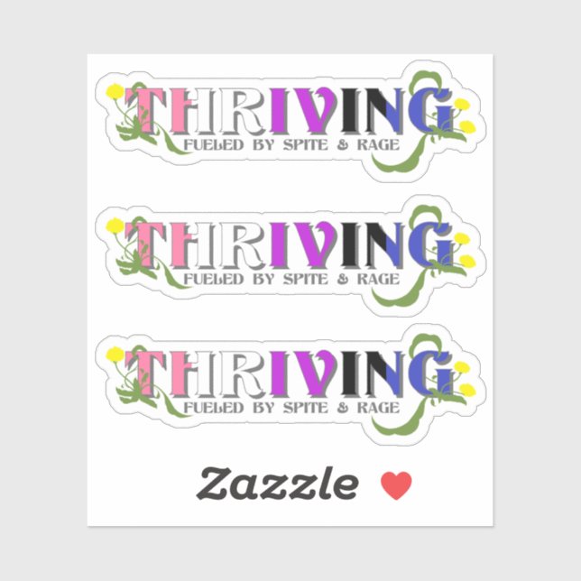 Thriving Genderfluid Pride Aufkleber (Blatt)