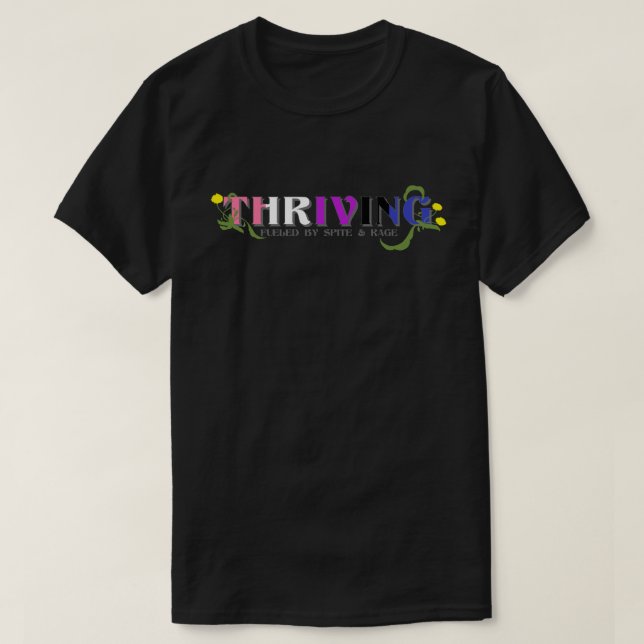 Thriving Genderfluid Pride T-Shirt (Design vorne)