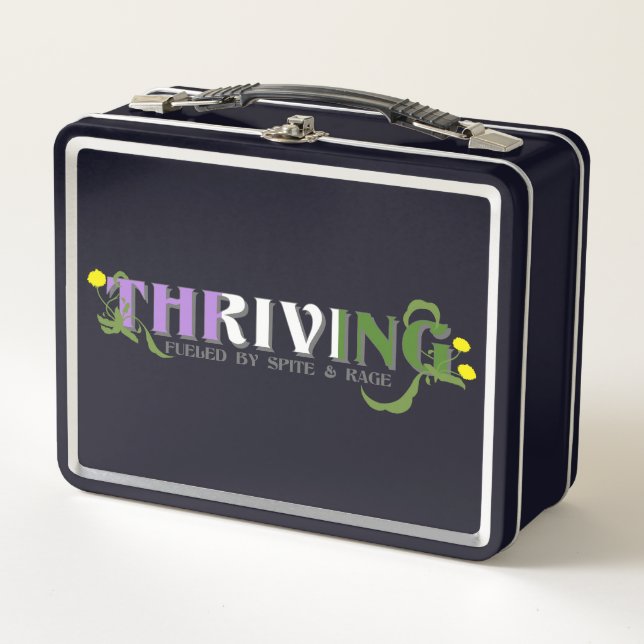 Thriving Genderqueer Pride Metall Brotdose (Vorderseite)