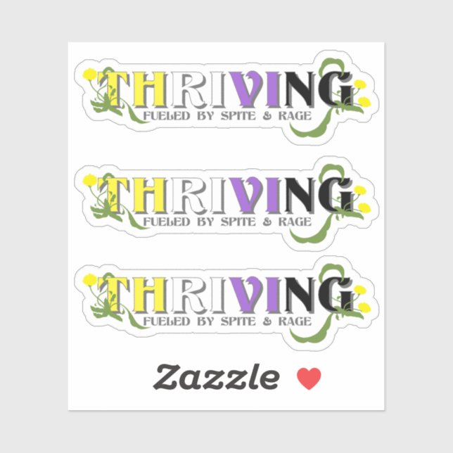 Thriving Non-Binary-Pride Aufkleber (Blatt)