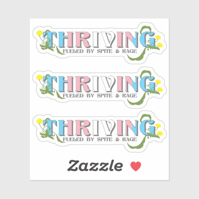 Thriving Trans Pride Aufkleber (Blatt)