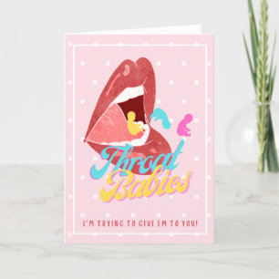 Throat Babies, die versuchen, sie dir zu geben Feiertagskarte
