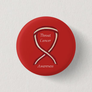 Throat Cancer Awareness Ribbon Streifen benutzerde Button