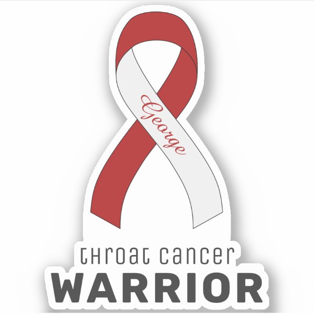 Throat Cancer Warrior Vinyl Sticker (Vorderseite)