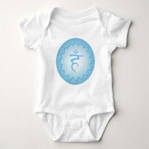 Throat Chakra - Light Blue Baby Strampler