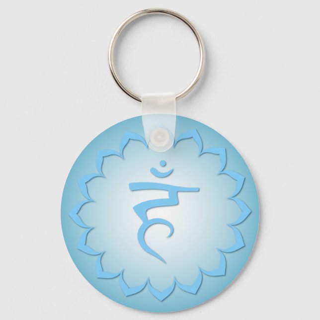 Throat Chakra - Light Blue Schlüsselanhänger (Vorderseite)