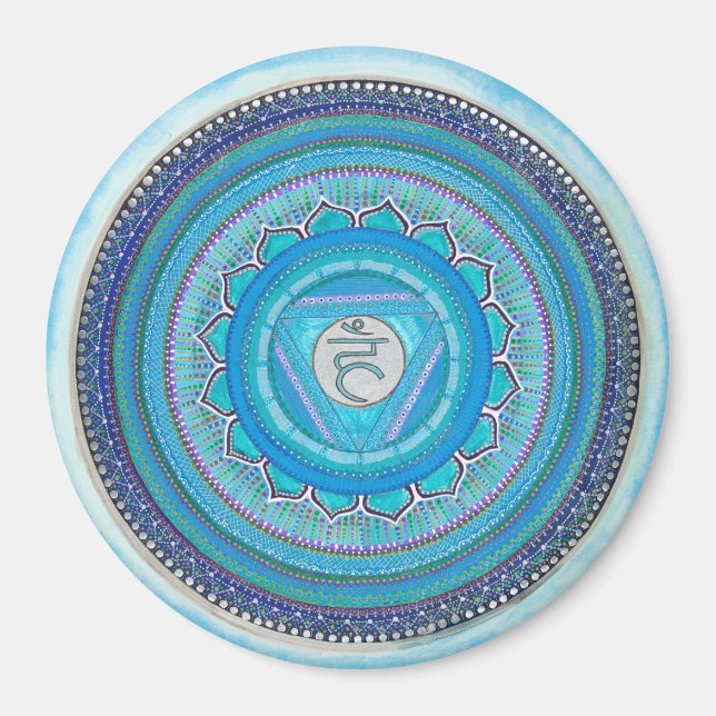 Throat Chakra Mandala Magnet (Vorne)