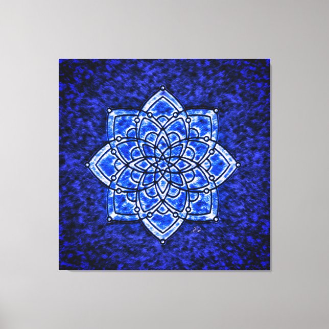 Throat Chakra Vibrationsheiltherapie Leinwanddruck (Vorderseite)
